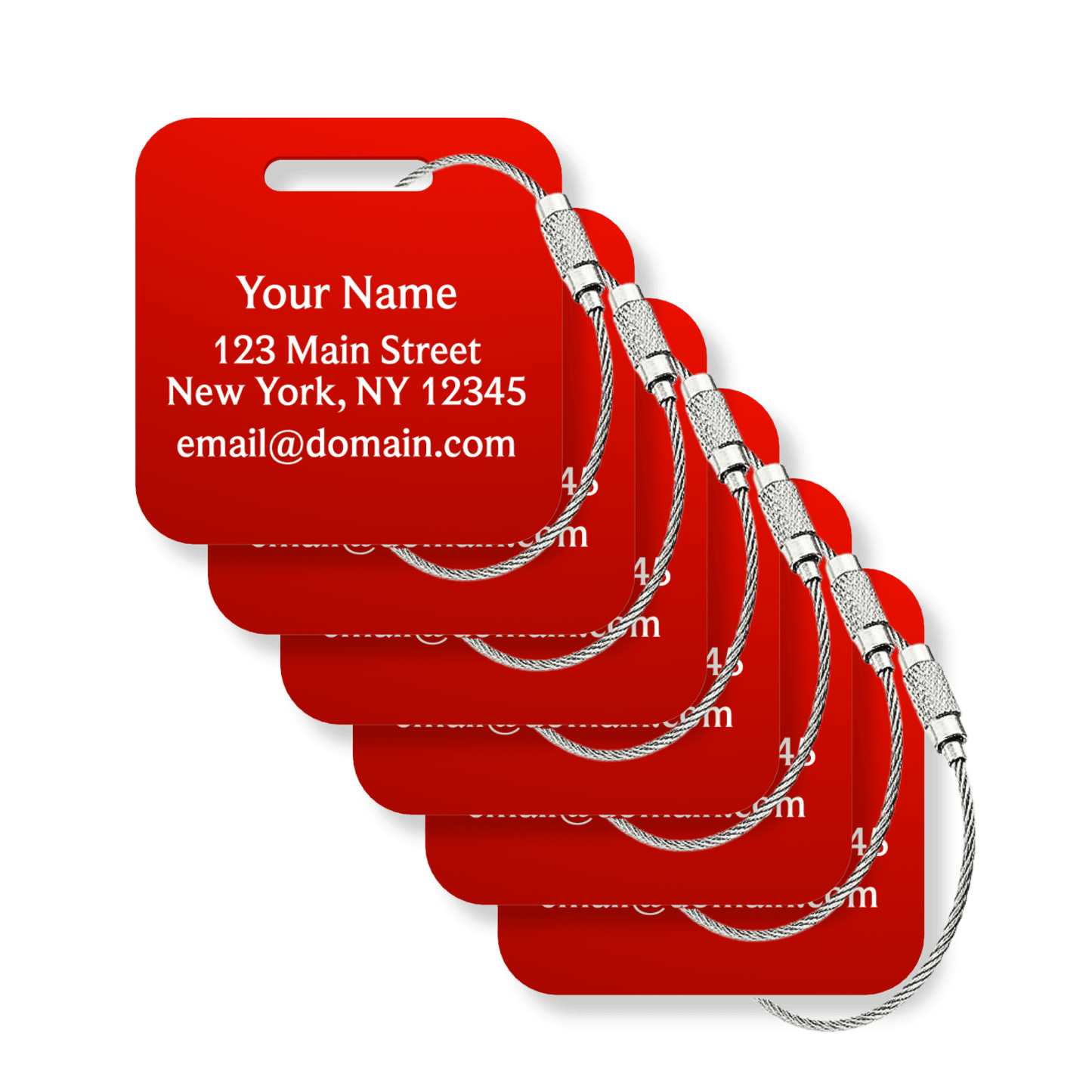 Custom Tags - 6 Pack