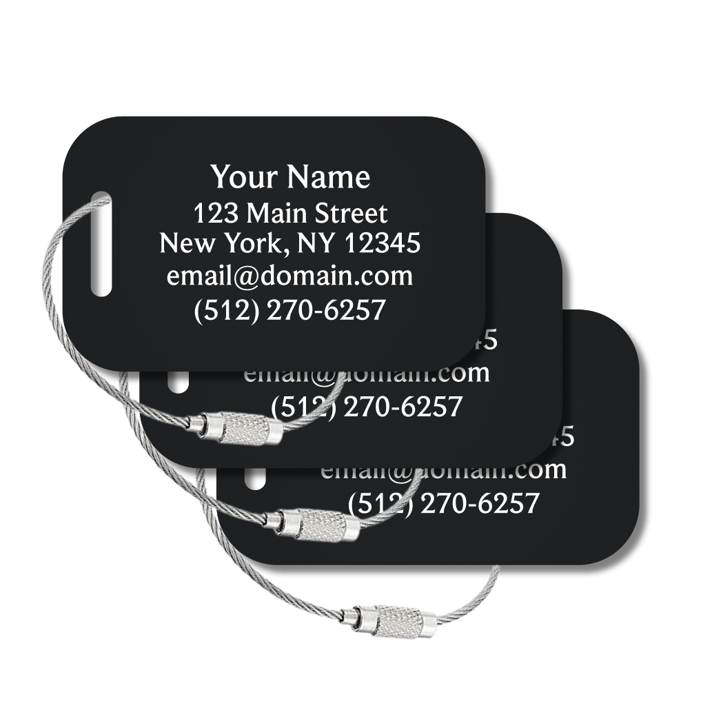 Large Custom Tags - 3 or 6 Pack