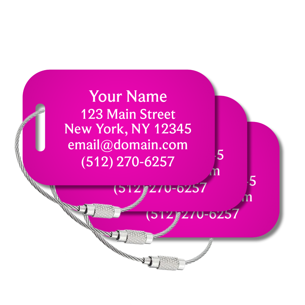 Large Custom Tags - 3 or 6 Pack