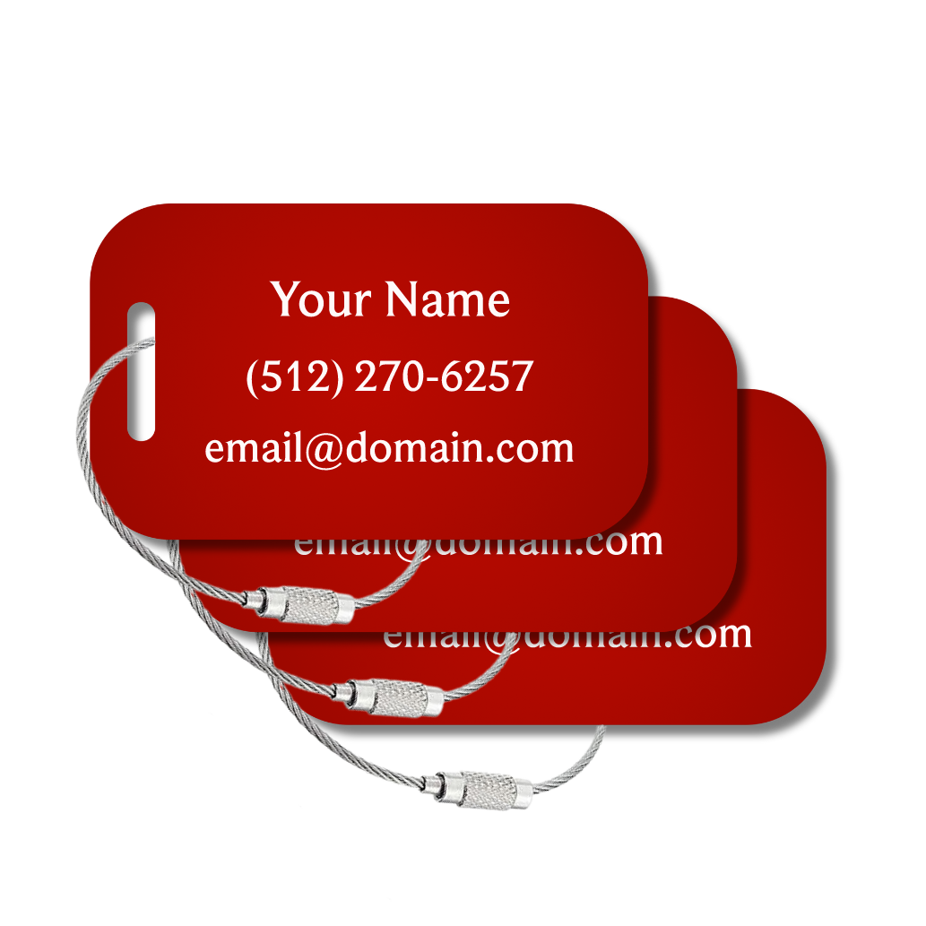 Large Custom Tags - 3 or 6 Pack