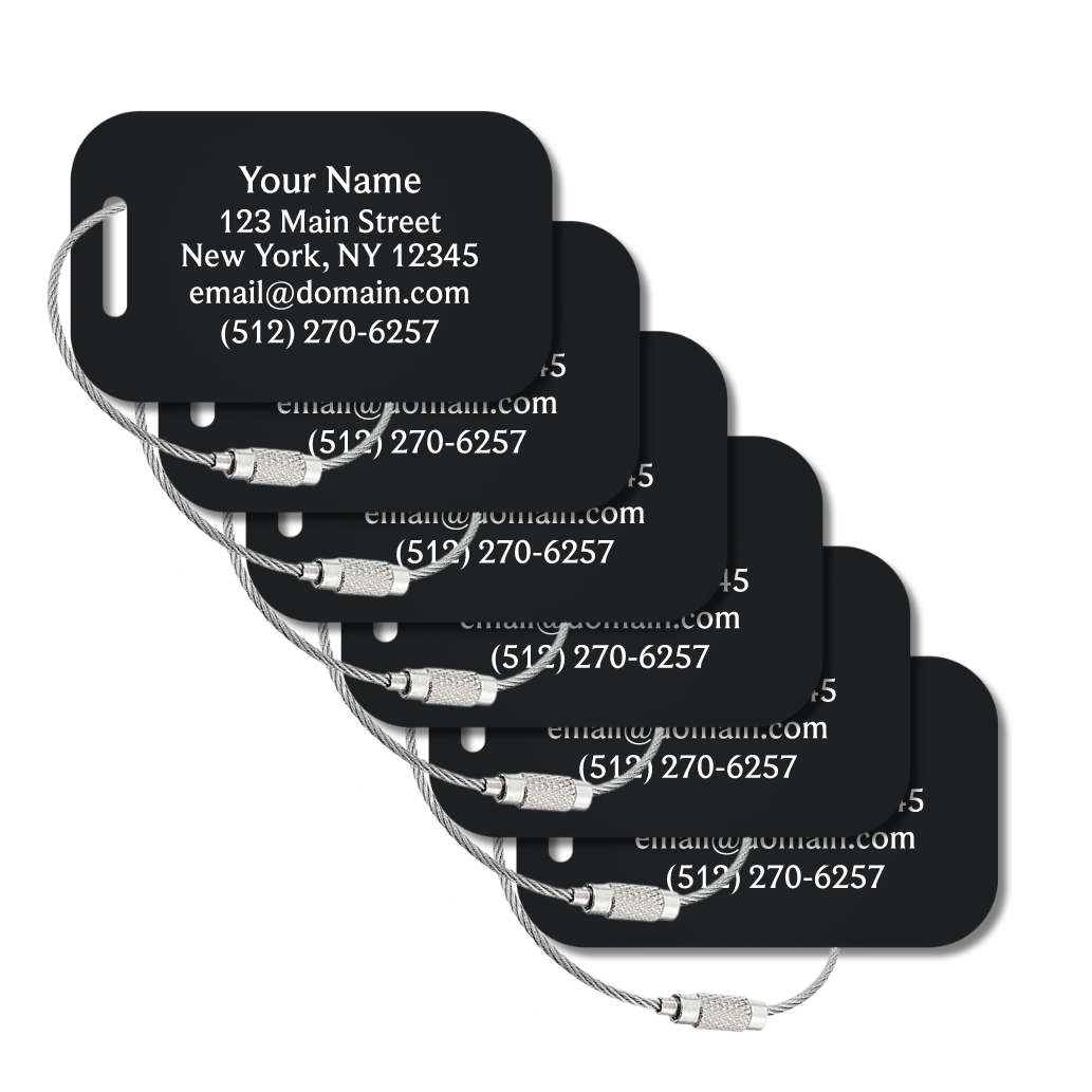 Large Custom Tags - 6 Pack