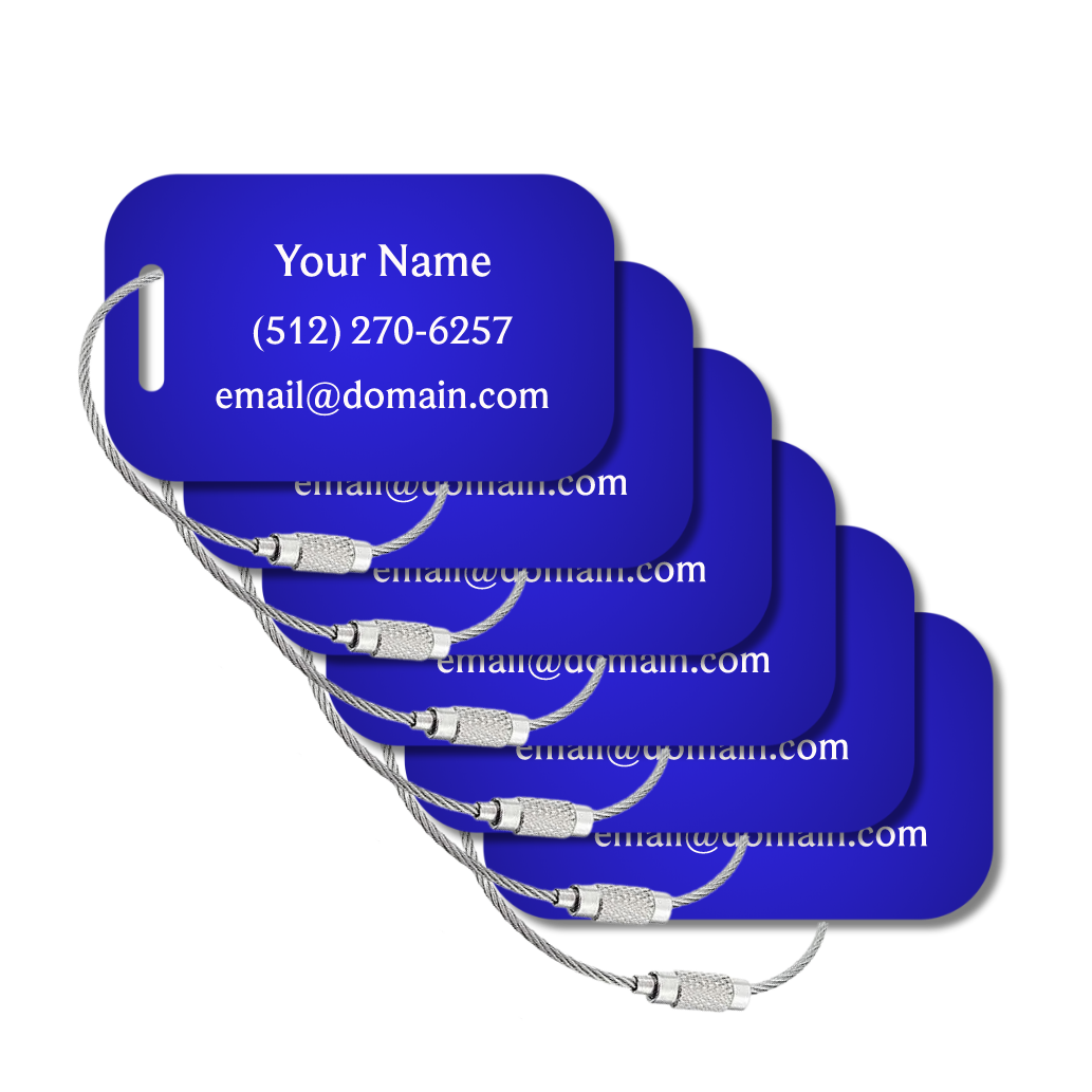 Large Custom Tags - 6 Pack