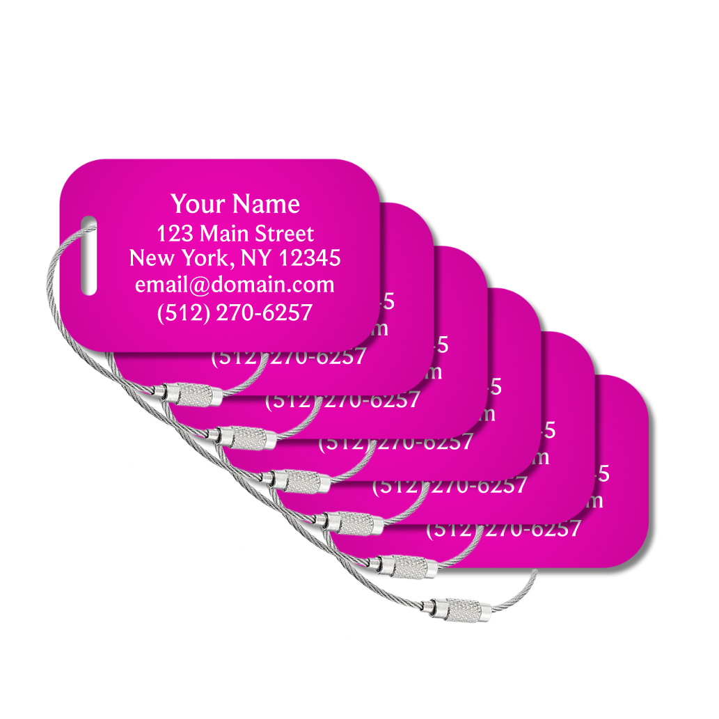 Large Custom Tags - 6 Pack