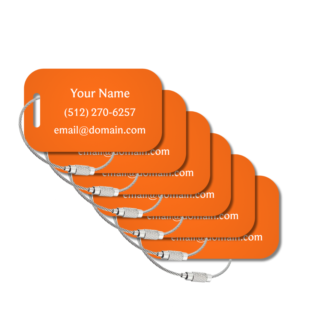 Large Custom Tags - 6 Pack