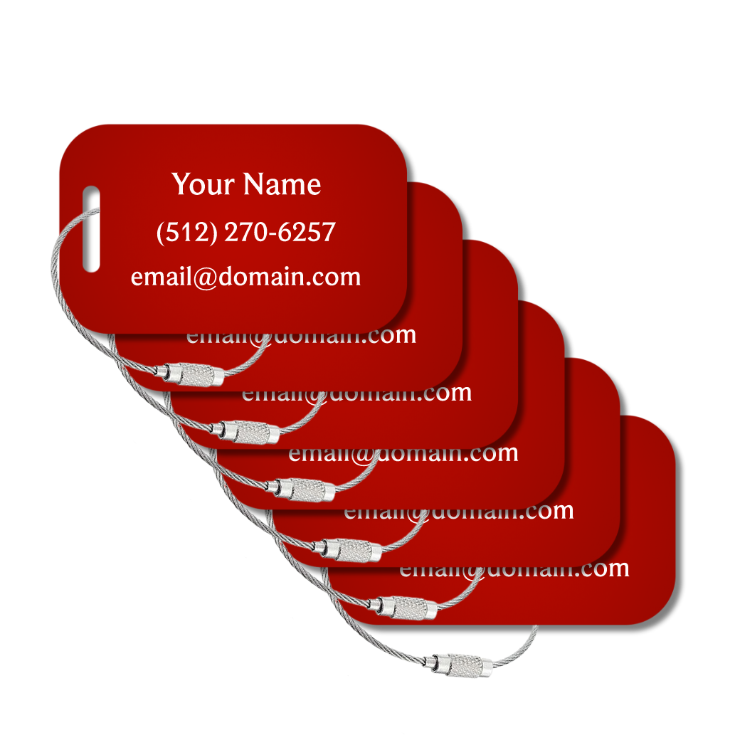 Large Custom Tags - 6 Pack