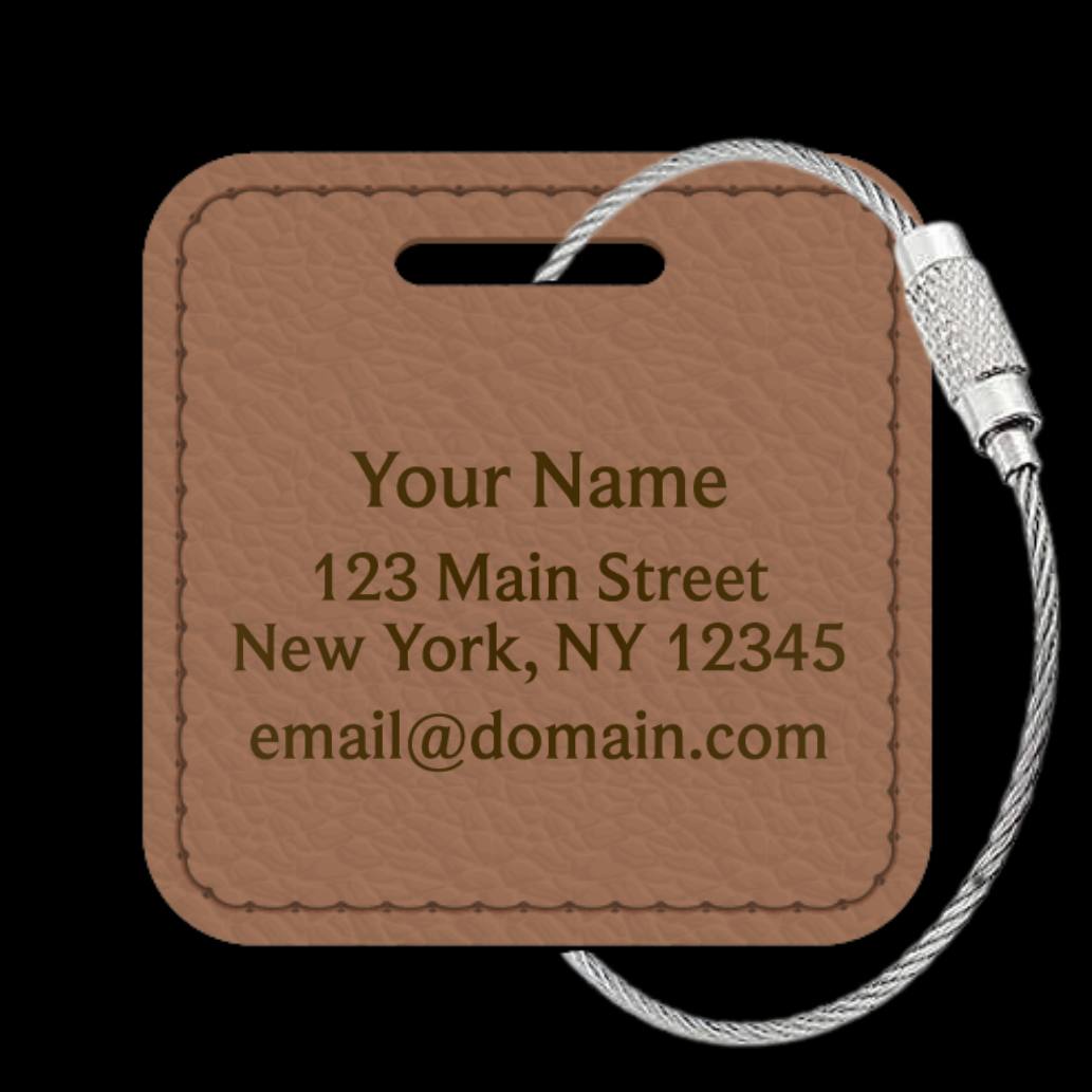 Leatherette Custom Tags - 3 or 6 Pack