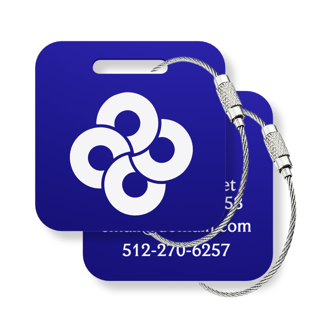 Your Logo Custom Tags - 6 Pack
